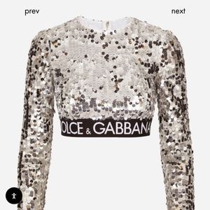 Dolce Gabanna Sequin Top